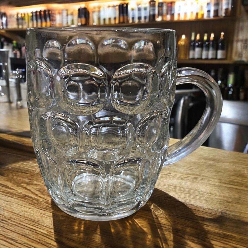 Vintage Ravenhead Glass clear heavy glass mug. England. VGUC - Picture 2 of 3